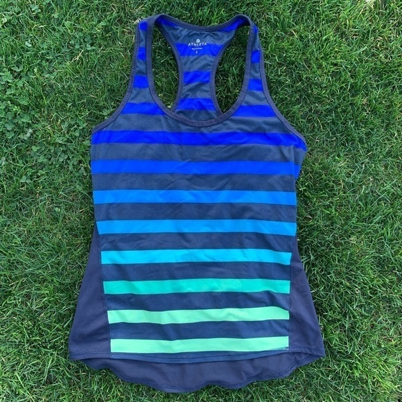 Athleta Striped Workout Exercise Tank Size S - Picture 1 of 6